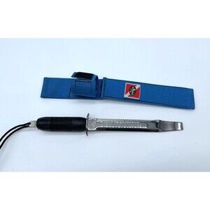 Vintage DACOR Divers Tool Scuba Diving Knife Stainless Steel Japan w/ Sheath